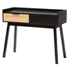 Baxton Studio Kalani Mid-Century Modern Two-Tone Espresso Brown and Natural Brown Finished Wood 2-Drawer Console Table